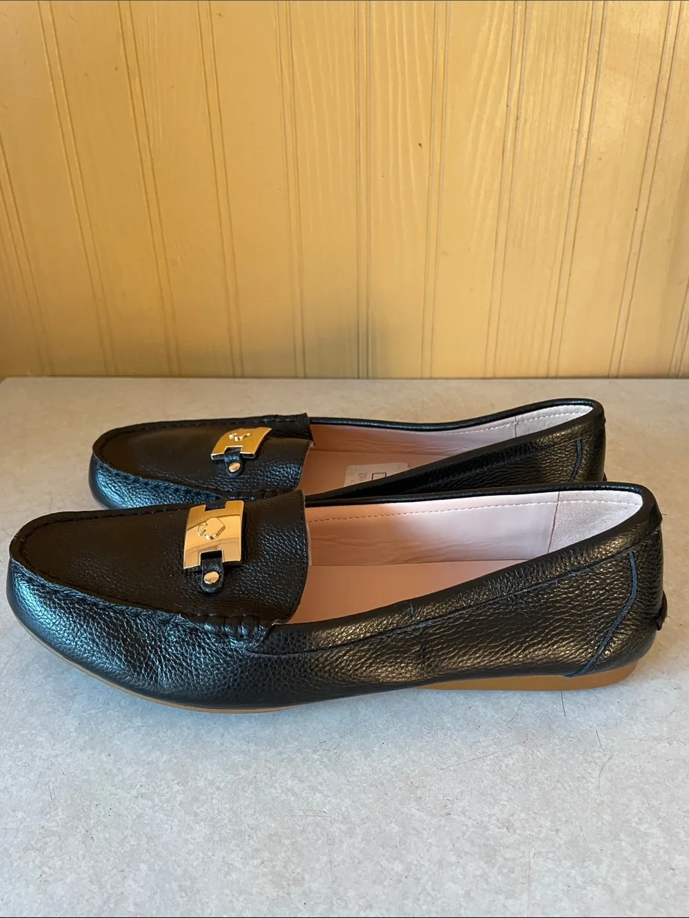 KATE SPADE Carmen Black Leather Loafers Sz. 10